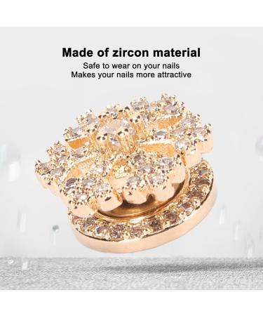 3D Nail Art Decoration Snowflake Shape Christmas Nail Art Decor Rotatable Beautiful Nail Rhinestone Snowflake Nail Art Accessory for Home Salon Practical Nail Charm for DIY Crafts - Buy Online on SooperMarket.com