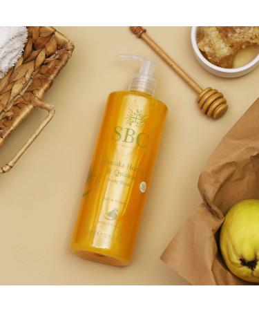 SBC Skincare Manuka Honey & Quince Body Wash - 500ml | Nourishing Shower Cream For All The Family | Body Wash For Dry And Irritated Skin | SLS And Soap Free - Buy Online on SooperMarket.com