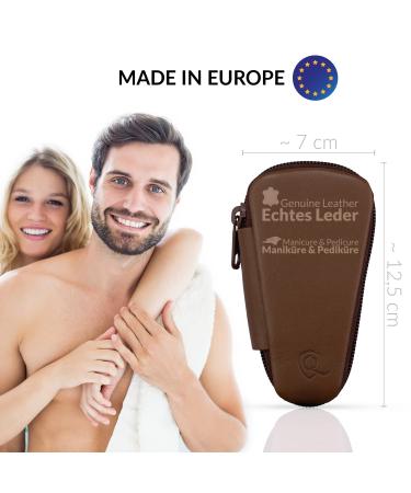 Marqus Nail Set for Men and Women - Premium 5-Piece Manicure Kit from Solingen | Travel-Friendly Brown Case - Buy Online on SooperMarket.com