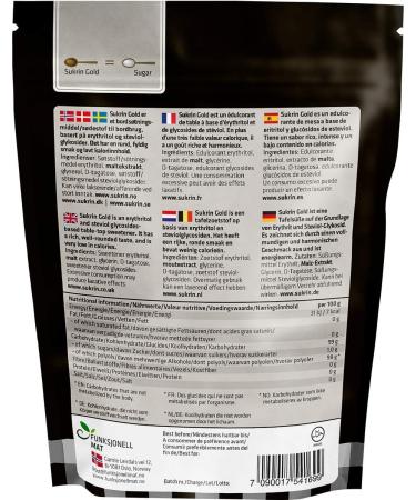 Sukrin Sugar Substitute 2x250g | Best Sukrin Gold Natural Sweetener - International Shipping - Buy Online on SooperMarket.com