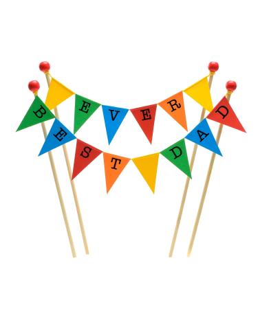 amazing buntings-Best Dad Ever-Cake Bunting Topper-Father's Day Decoration-Fully assembled-183