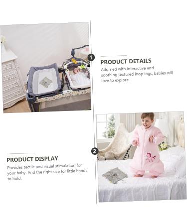 Healvian Baby Bunny Plush Teething Toy Blanket - Grey 34x32cm - Buy Online on SooperMarket.com