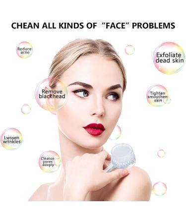 3-Piece Acrylic Handled Face Brush Set for Gentle Exfoliation and Makeup Removal - Buy Online on SooperMarket.com