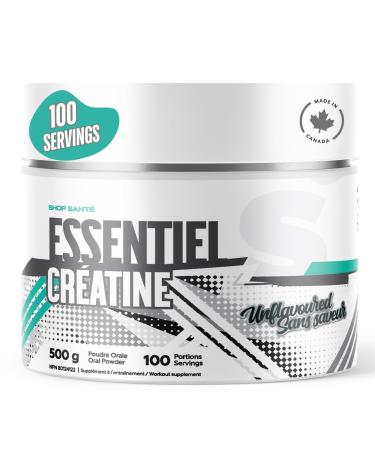Shop Sante Creatine Monohydrate Powder 500g Unflavoured Enhances Muscle Growth & Performance 100 Servings Pre-Workout Muscle Builder Pure Creatine Powder for Improved Workouts