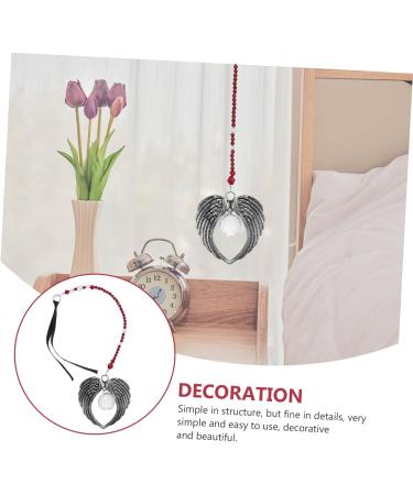 Anneome Crystal Pendant Vintage Home Decor Exquisite Tree Pendants Christmas Hanging Items Crystal Stone Car 39x6.5cm Dark Red - Buy Online on SooperMarket.com