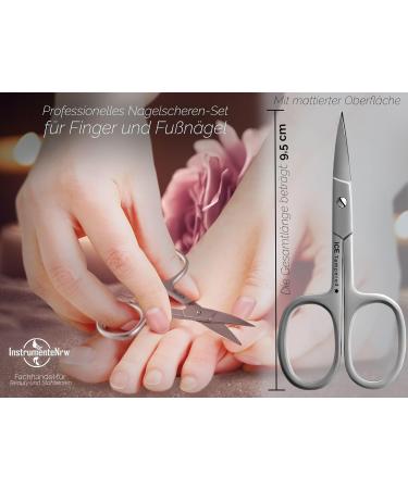 3-Piece Nail Scissors Set - Straight & Curved Finger & Toenail Scissors for Precision Care | International Shipping Available - Buy Online on SooperMarket.com