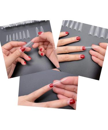 JZK 500x Clear Extra Long Half Cover Stiletto Nail Tips For Acrylic Extensions Long Pointy False Nail Tips For Gel And Acrylic Nails Finger Nail Extension Tips For Nail Salon - Buy Online on SooperMarket.com