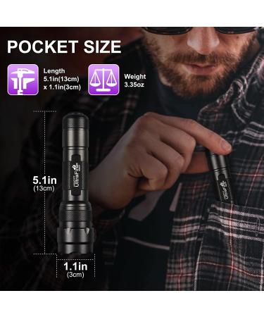 Ultrafire UV Flashlight - Super Power 395-405NM LED Black Light for Leak Detection Pet Stains & Bed Bugs - International Shipping Available - Buy Online on SooperMarket.com