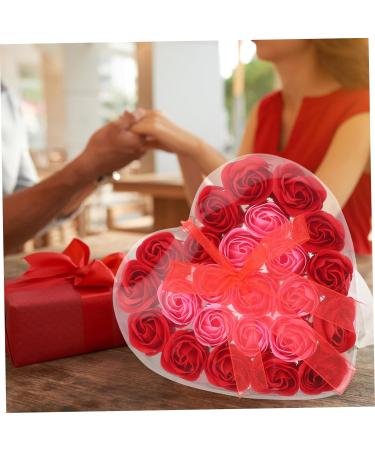 FOMIYES 4pcs Valentine's Day present rose flower soap bath soap rose asmr floral scented bath soap immortal wedding decor Party Artificial soap flower plastic flower arrangement delicate 17.5x17cmx4pcs As Shownx4pcs - Buy Online on SooperMarket.com