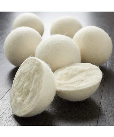 Buy Organic Wool Dryer Balls - 100% New Zealand Wool XL Size 6-Pack | Natural Fabric Softener & Shorten Drying Time - Buy Online on SooperMarket.com