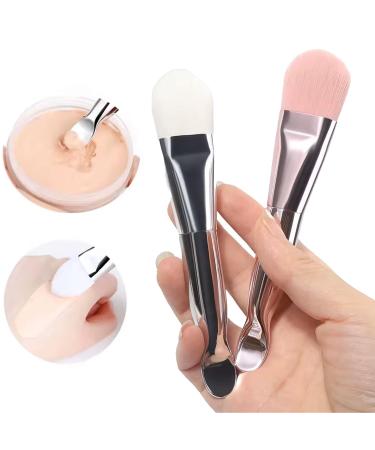 Face Mask Applicator Brush - Dual-Ended Soft Bristles Tool for Mud Clay & Charcoal Masks | Rose Gold Cosmetic Beauty Spatula for Creams & DIY Skincare - Buy Online on SooperMarket.com