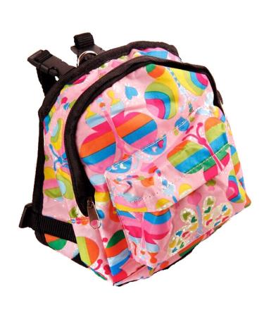 Vivi Bear Cute Animation Pattern Snacks Backpack for Puppy Dogs Cartoon Shoulder Bag for Small Dogs (S (4.7 * 5.5"), Butterfly) S (4.7*5.5") Butterfly