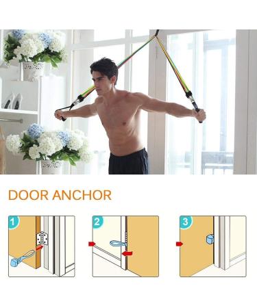 5pcs Resistance Bands Set with Handles - 100 LBS Strength Training for Men & Women | Home Gym Fitness Equipment - Buy Online on SooperMarket.com