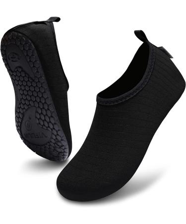 VIFUUR Water Sports Shoes Men Women Quick-Dry Aqua Socks Slip-on - Black - Buy Online on SooperMarket.com