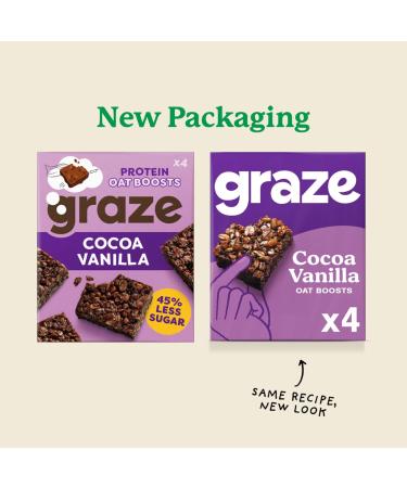 Graze Healthy Snacks - Cocoa Vanilla Vegan Snack Bars-4x30g - Buy Online on SooperMarket.com