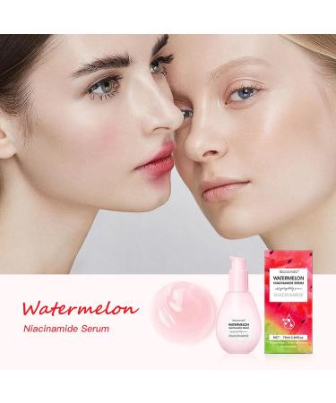 Watermelon Niacinamide Facial Serum | Pore Minimizer & Hydrating Makeup Primer | Lightweight Glow Serum (75ML - Buy Online on SooperMarket.com