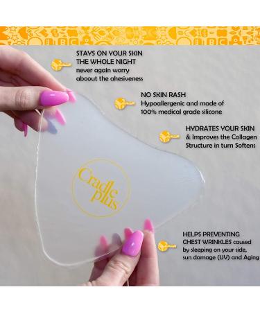 Anti Wrinkle Decollete Pad Set - Pack of 3 Reusable Silicone Pads for Women - Chest Wrinkle Prevention and Anti-Aging Mask - Buy Online on SooperMarket.com