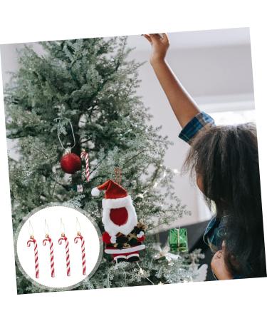 Cabilock 18 Pcs Crutch Pendant Holiday Candy Cane Hanging Ornament Kid Toy Child Christmas Plastic Makeup Red - Buy Online on SooperMarket.com