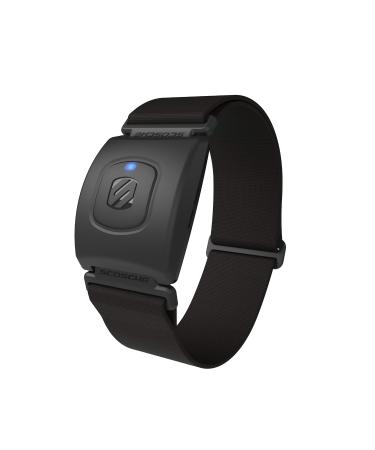 Scosche Rhythm R+2.0 Waterproof/Dustproof Fitness Armband with Dual Band ANT+ and BLE Bluetooth Smart, Hyper Accurate Tracking of Your Heart Rate During Workouts R20 Black
