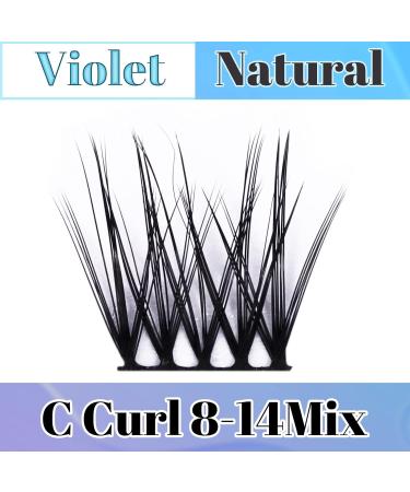 Cluster Lashes Individual Eyelashes C Curl Lash Clusters Soft and Reusable Eyelashes Individual DIY Lash Extensions 8mm 10mm 12mm 14mm by Obeyalash (Mix 8-14mix C Curl Natural-Violet) 5-WL-011 - Buy Online on SooperMarket.com