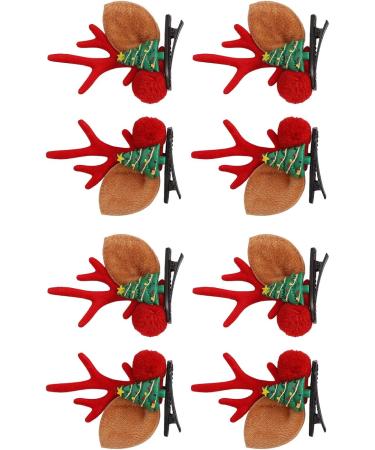 Reindeer Antler Hair Pins Lightweight Christmas Hair Clips 4 Pairs Fashion for Christmas Party - Buy Online on SooperMarket.com
