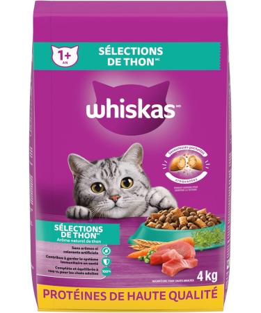 Whiskas Tuna Selections Adult Dry Cat Food Natural Tuna Flavour 4kg Bag - Buy Online on SooperMarket.com