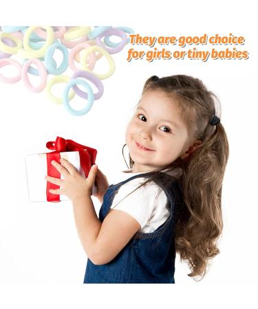 100 Pieces Soft Cotton Mini Hair Ties | No Metal Elastic Bands for Kids & Babies - Perfect for Little Girls - Buy Online on SooperMarket.com