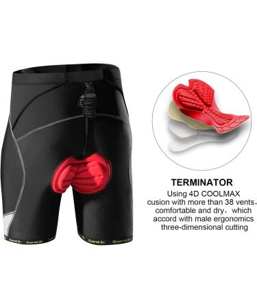 Santic Men's Cycling Shorts with Seat Cushion - Comfortable Bike Pants for Cyclists - Durable Upholstered Bicycle Shorts - Buy Online on SooperMarket.com