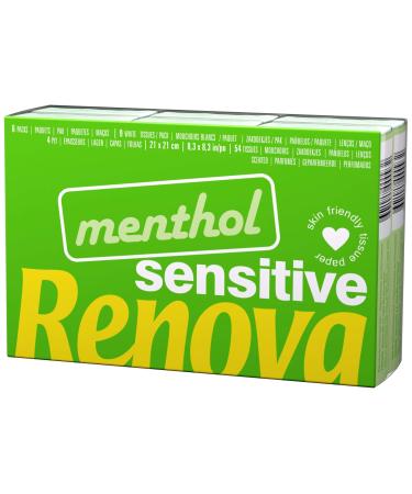 Renova SENSITIVE MENTHOL Pocket Tissues 6 Packs White Regular 1 piece (pack of 6)