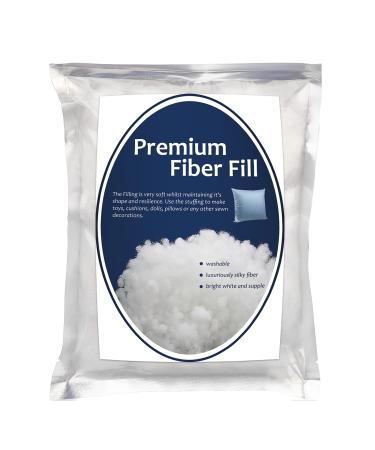 50g/1.8oz Polyester Fiber Fill, Premium Fiber Fill Stuffing, Fluff Stuffing High Resilience Fill Fiber for Stuffed Animal Crafts, Pillow Stuffing, Cushion Stuffing