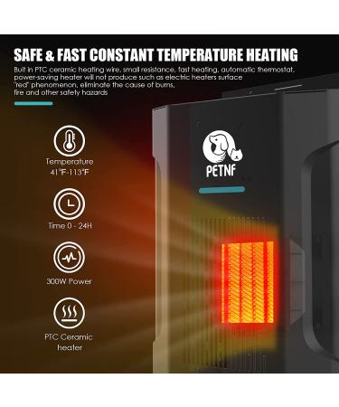 300W Dog House Heater with Thermostat & App Control | Outdoor Pet Heater with Adjustable Temp & Timer | Safe & Easy to Install - Buy Online on SooperMarket.com