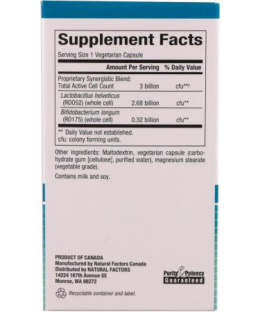 Natural Factors CalmBiotic 30 Vcapsules - Buy Online on SooperMarket.com