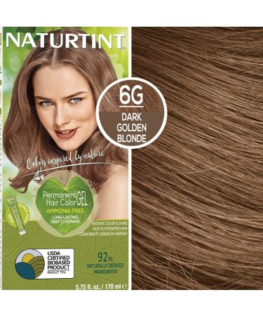 Naturtint 6G Dark Golden Blonde Hair Color - Pack of 6 | Ammonia-Free, Vegan, Cruelty-Free | Up to 100% Gray Coverage | Long-Lasting Results - Buy Online on SooperMarket.com