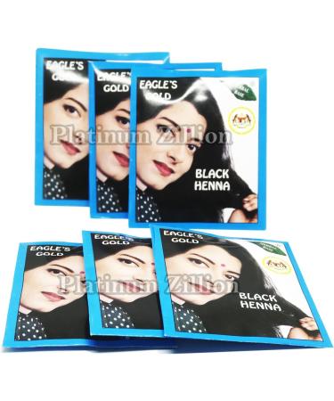 Eagle's Gold Black Henna Hair Colour Dye Powder - Unisex 2 Boxes (12pcs X 10g) - Buy Online on SooperMarket.com