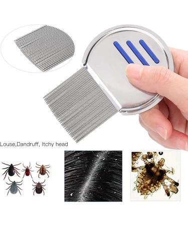 U-K Head Lice Comb Professional Stainless Steel Lice Nits Comb Portable Louse Removal Comb for Effectively Get Rid of Hair Lice and Nits(Blue) Useful As Shown - Buy Online on SooperMarket.com