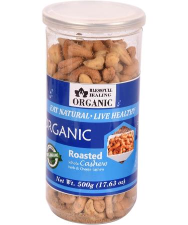 Blessfull Healing Organic Natural Vegan Herb & Cheese Roasted Whole Cashew Nuts Crunchy Kaju 500 Gram - Buy Online on SooperMarket.com