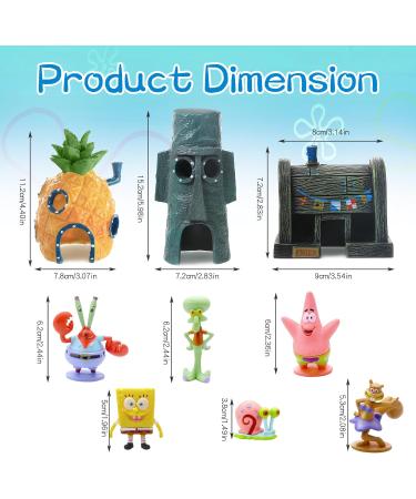 Atuvuta 9 PCs Spongebob Aquarium Deco | Underwater Aquarium Decoration | Aqua Ornaments & Landscape for Fischteich - Buy Online on SooperMarket.com