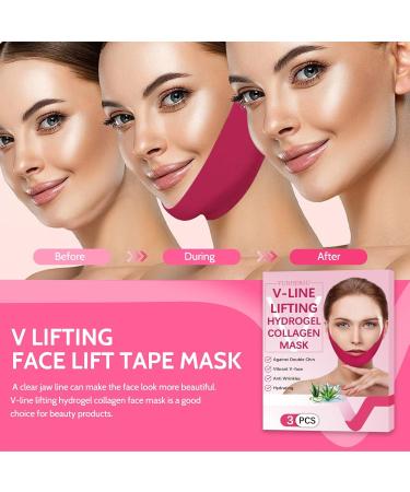 Face Mask V Lifting Face Lift Tape Double Chin Reducer Lifting Hydrogel Collagen Mask With Aloe Firming Anti-Wrinkle Mask Earhook Neck Lift Slimming Mask For Women & Men - Buy Online on SooperMarket.com