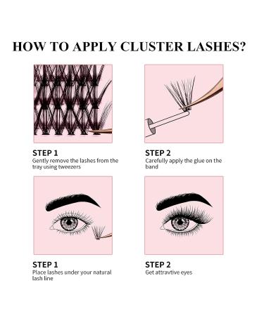 240 30d+40d Wispy Cluster Lash Clusters 0.07mm - DIY Individual Lash Extensions - Reusable Supplies - 14mm - Buy Online on SooperMarket.com