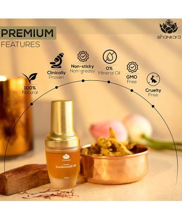 Shankara Kumkumadi Tailam Oil for Face 18ml - Ayurvedic Saffron Kumkumadi Glow Oil - Nighttime Manjish Elixir - Hydrating Facial Oil for Dry Skin - Buy Online on SooperMarket.com
