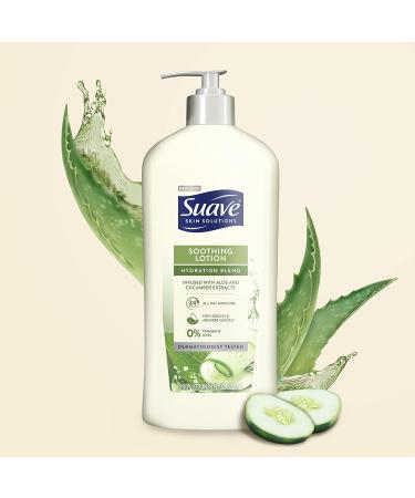 Suave Skin Solutions Body Lotion 18oz - Soothing Aloe - 6 Pack for Ultimate Hydration - International Shipping Available - Buy Online on SooperMarket.com