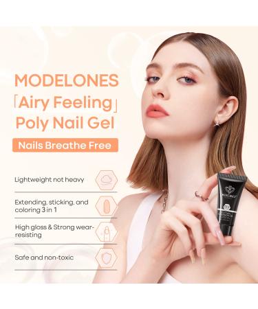 MODELONES Poly Nail Gel Builder 50ML - Clear Color | Nail Extension Gel for Thickening & Enhancement | Professional Technician Tool - Buy Online on SooperMarket.com