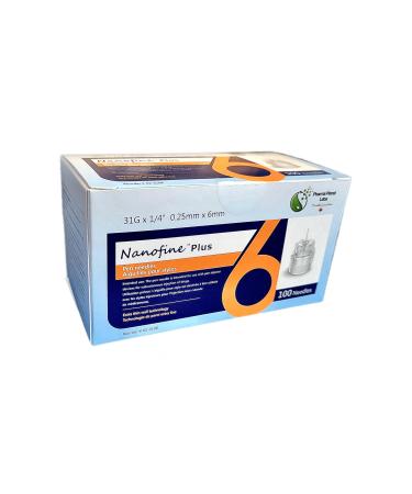6mm 31G Nanofine Plus Diabetic Pen Needles 100 pen needles