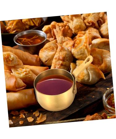 Zerodeko Metal Bowls 2pcs Sauce Milk Cup 304 Stainless Steel Sauce Plate Household Milk Warmer Pot 8.5X5.3X3.2CMx2pcs Goldenx2pcs - Buy Online on SooperMarket.com