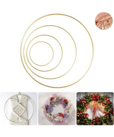8 Pack Large Metal Floral Hoop Wreath Macrame Rings - Gold (6, 8, 10, 12) for Wedding Decor & DIY Crafts - Buy Online on SooperMarket.com