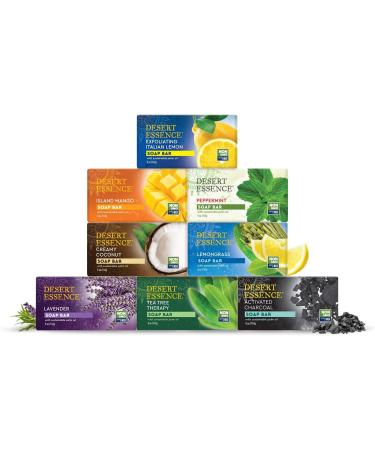 Desert Essence Lemongrass Soap Bar - 5 oz | Tea Tree Oil, Aloe Vera & Jojoba - Acne Relief & Invigorating Moisturizer - Buy Online on SooperMarket.com