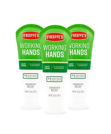 O'Keeffe's K0290004-3 Working Hands Hand Cream Tube (3 Pack) 3 oz 3 Ounce (Pack of 3)