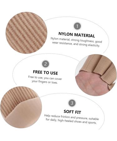 FOMIYES Silicone Gel Finger & Toe Sleeves Set - Toe Protector, Separator, Cushion, Bandage - Earth Tones (2 Pairs) - Buy Online on SooperMarket.com