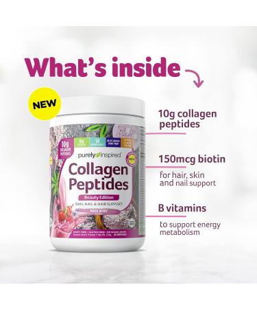 Purely Inspired Collagen Powder Purely Inspired Collagen Peptides Powder Beauty Supports Skin Hair and Nail Joint Pain Support Mixed Berry 20 Servings Mixed Berry 20 Servings (Pack of 1) - Buy Online on SooperMarket.com