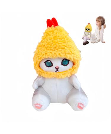 Fried Shrimp Cat Plush Doll - Soft Stuffed Animal Doll Lovely Fat Kitten Plushies Perfect Pillow for Fans' Birthday Gifts (Cute Fried Shrimp Cat)